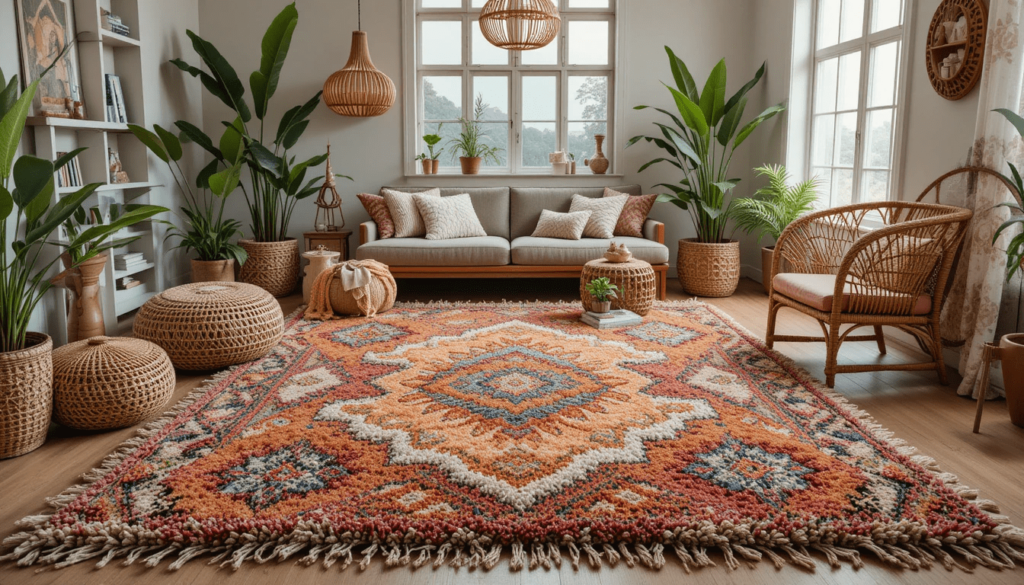 Bohemian Moroccan Shag rug