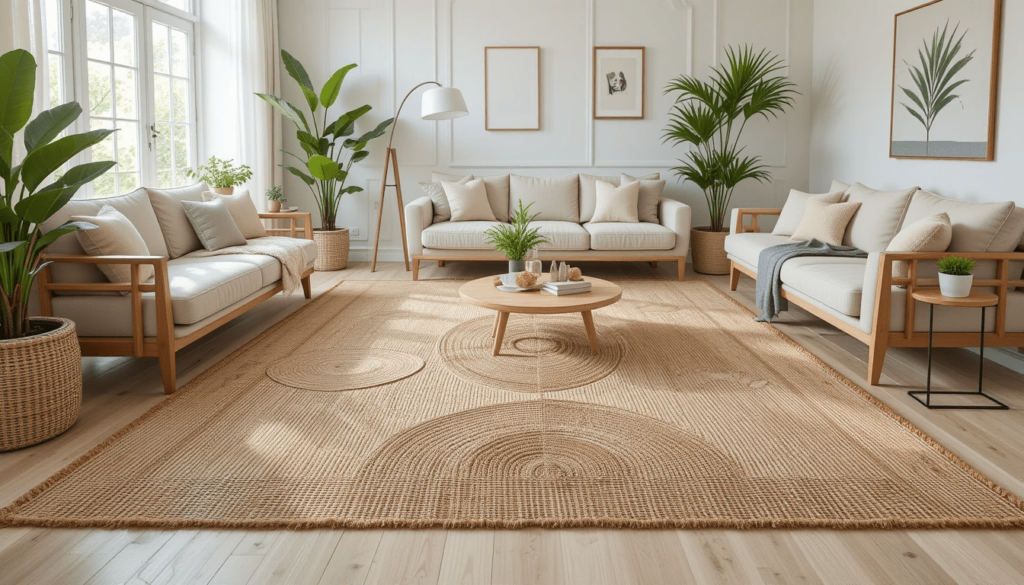 Neutral jute rug